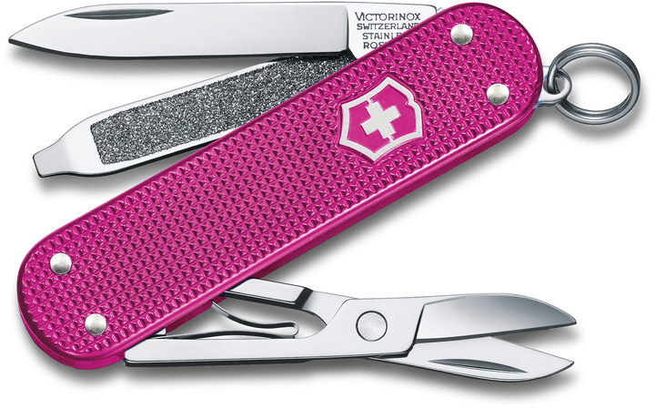 Складной нож Victorinox CLASSIC SD Alox Colors Flamingo Party 58мм/1сл/5функ/рифл.роз /ножн Vx06221.251G - зображення 1