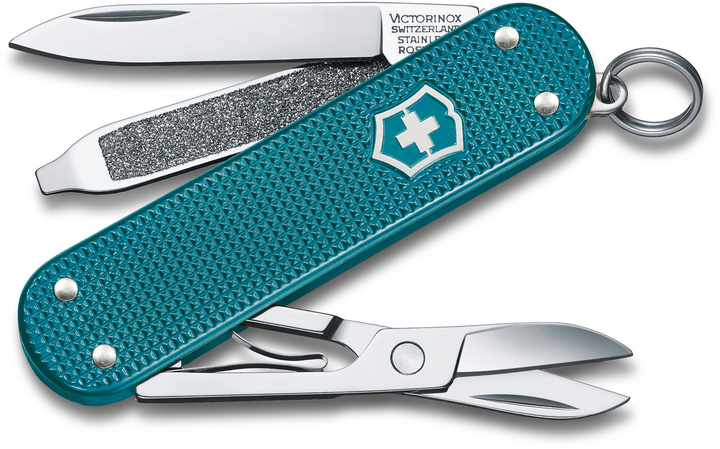 Складной нож Victorinox CLASSIC SD Alox Colors Wild Jungle 58мм/1сл/5функ/рифл.зел /ножн Vx06221.242G - зображення 1