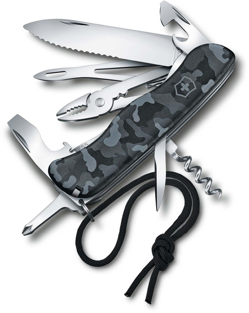 Складной нож Victorinox SKIPPER 111мм/18функ/син.камуфляж /волн/lock/штоп/плоск/скоб/отверт Vx08593.W942 - зображення 1