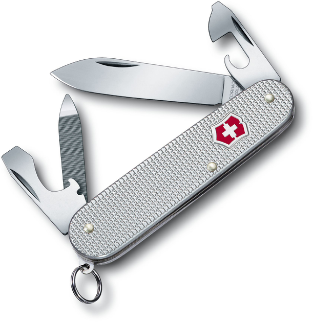 Складной нож Victorinox CADET 84мм/2сл/9функ/рифл.сереб Vx02601.26 - зображення 1