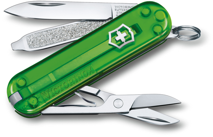 Складной нож Victorinox CLASSIC SD Colors Green Tea 58мм/1сл/7функ/зел.прозр /ножн Vx06223.T41G - изображение 1