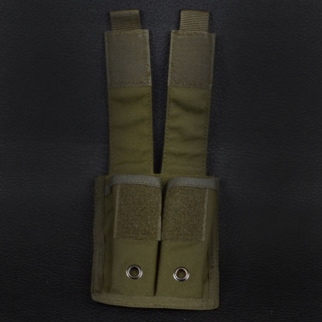 Підсумок під 2 магазину Tasmanian Tiger TT DBL Pistol Mag Pouch (130х110х30мм), зелений - зображення 2