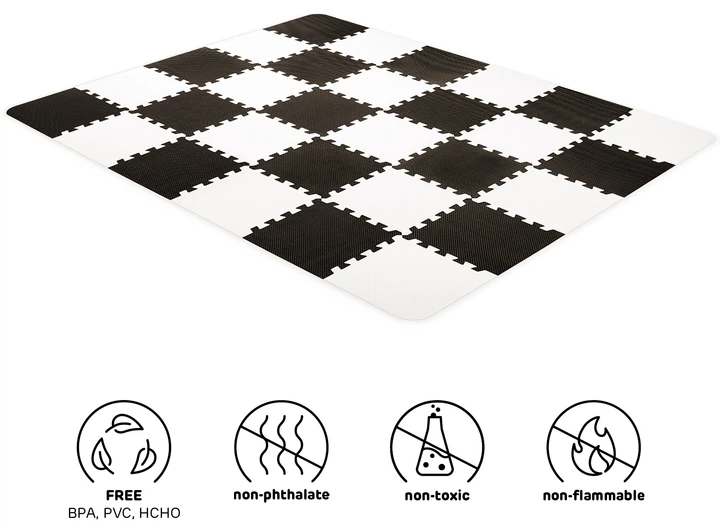 Dywan-puzzle Kinderkraft Luno Black 30 elementów (KKMLUNOBLK0000) - obraz 2