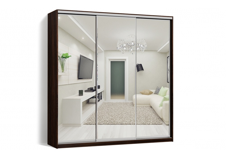 Шкаф-купе Luxe 3 двери Зеркало/Зеркало/Зеркало CLS - IV 240 x 230 x 45 ...