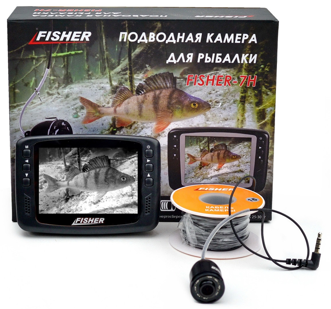 Подводная камера для рыбалки Fisher кабель 15м (CR110-7H 15m) – низкие .