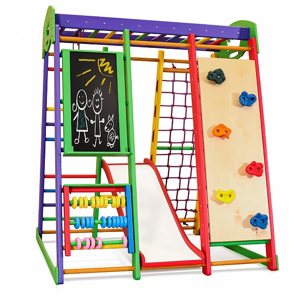 Детский спортивный игровой комплекс Baby Sport SB Акварелька Дерево 132х124х150 см (Plus 4) - изображение 2