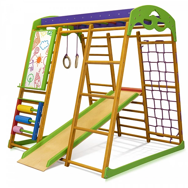 Детский спортивный игровой комплекс Baby Sport SB Карамелька Эко Разноцветный 132х124х130 см (Карамелька) - Фото 3 Детский спортивный игровой комплекс Baby Sport SB Карамелька Эко Разноцветный 132х124х130 см (Карамелька) - изображение 3