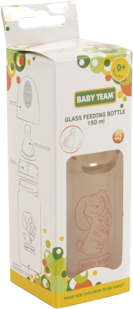 Пляшка для годування скляна Baby Team 0+ 150 мл (4824428012102)(1210) - зображення 2