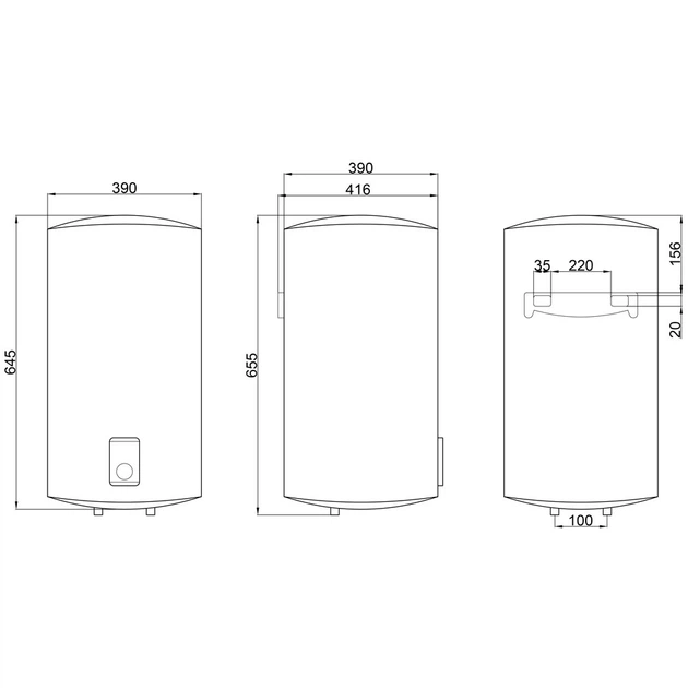 Водонагреватель Thermo Alliance 50 л, сухой ТЭН 2х(0,8+1,2) кВт (D50V20J2(D)K) - изображение 2