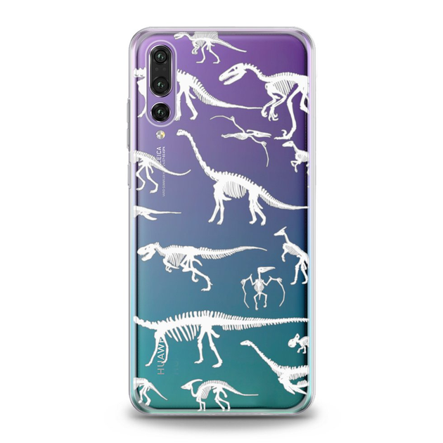 Чехол силиконовый для Huawei (Скелеты динозавров) Y9 (2018) хуавей ю ...