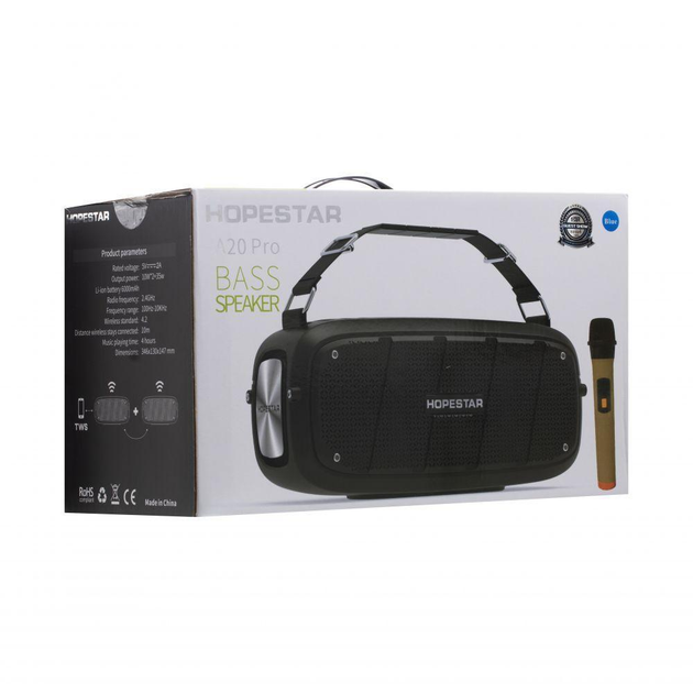 Колонка Bluetooth HOPESTAR A20 PRO + микрофон Черный – фото, отзывы ...