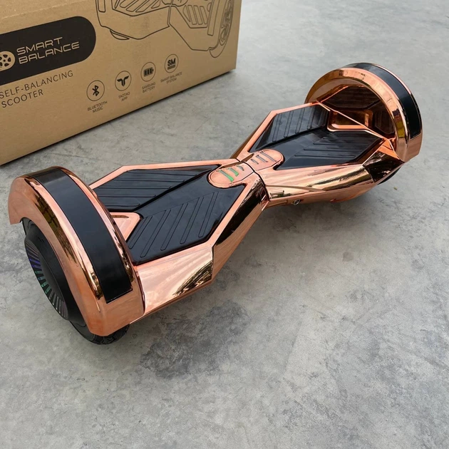Гироборд Smart Balance 8 дюймов" PRO 2021 Персиковый хром АКБ Samsung 4400mAh / 800Вт Bluetooth-колонка и LED — подсветка колес - Фото 3 Гироборд Smart Balance 8 дюймов" PRO 2021 Персиковый хром АКБ Samsung 4400mAh / 800Вт Bluetooth-колонка и LED — подсветка колес - изображение 3