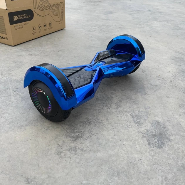Гироборд Smart Balance 8 дюймов" PRO 2021 Синий хром АКБ Samsung 4400mAh / 800Вт Bluetooth-колонка и LED — подсветка колес - изображение 6