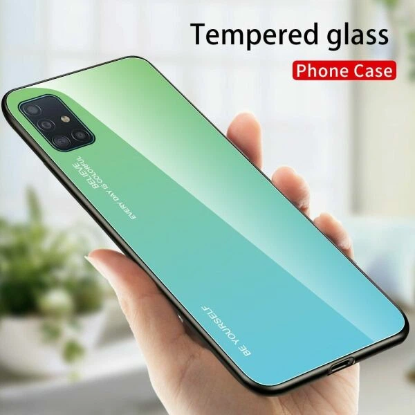 Захисний чохол Deexe Gradient Color для Samsung Galaxy A51 (А515) - Cyan / Blue - зображення 3