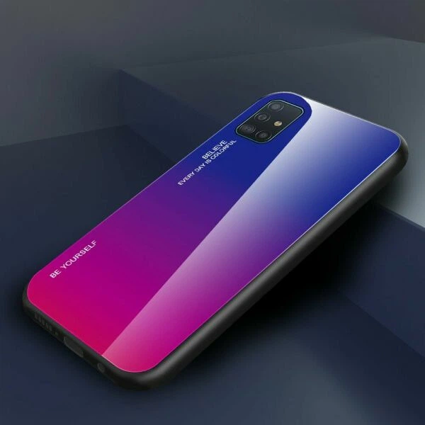 Защитный чехол Deexe Gradient Color для Samsung Galaxy A51 (А515) - Blue / Rose - изображение 2