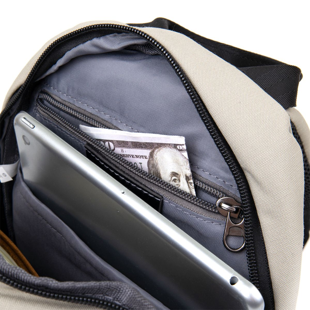 Сумка-слінг через плече чоловіча тканинна Vintage leather