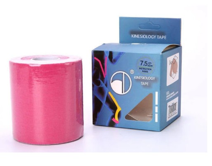 Эластичный пластырь в рулоне 5см х 5м Kinesio tape BC-4863-5 Розовый - изображение 1