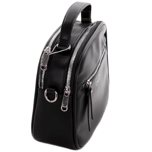 Сумка женская кросс-боди экокожа через плечо черная (1228 black) - изображение 2