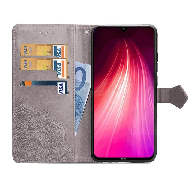 Кожаный чехол-книжка Art Case с визитницей для Xiaomi Redmi Note 8T Серый Без бренда - Фото 2 Кожаный чехол-книжка Art Case с визитницей для Xiaomi Redmi Note 8T Серый Без бренда - изображение 2