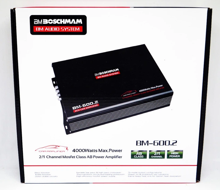 Автомобильный усилитель звука Boschman BM Audio BM-600.2 2 канальный 4000W - изображение 4