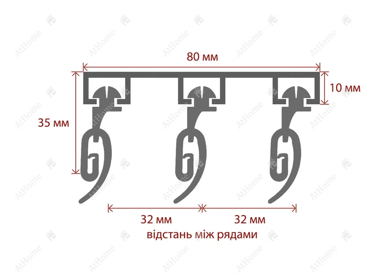 Стельовий карниз Quadrum потрійний посилений алюмінієвий 10 мм 340 см - Фото 2 Стельовий карниз Quadrum потрійний посилений алюмінієвий 10 мм 340 см - зображення 2