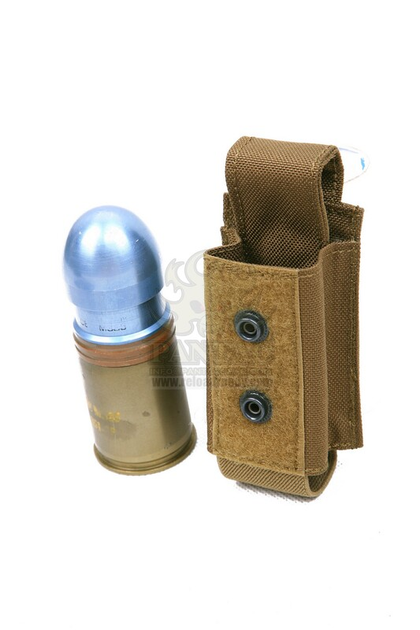 Подсумок для гранат 40мм молле Pantac Molle Single 40mm Grenade Pouch PH-C210, Cordura Coyote Brown - изображение 2