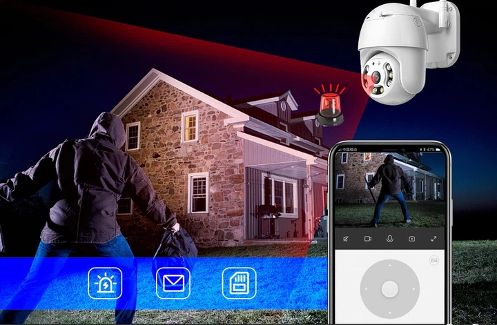 ​Уличная IP камера видеонаблюдения WIFI беспроводная с удаленным доступом поворотная CAMERA CAD C-P08-10 2 mp 1080p - изображение 6