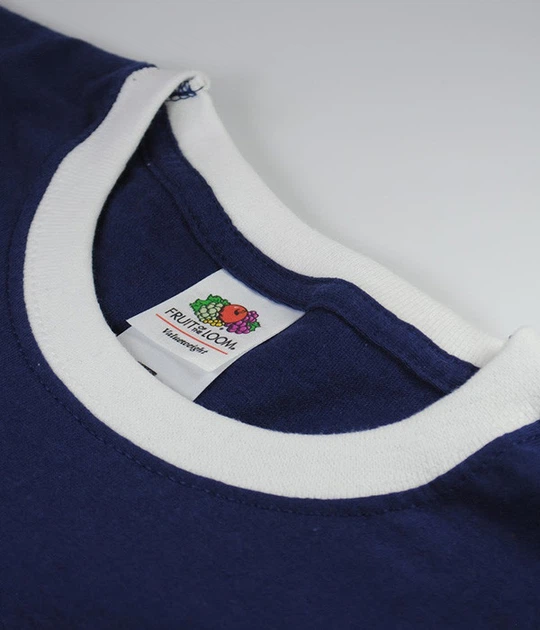 Футболка з манжетами Fruit of the Loom M Темно-Синій / Білий (D061168022M) - Фото 6 Футболка з манжетами Fruit of the Loom M Темно-Синій / Білий (D061168022M) - зображення 6