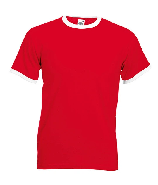 Футболка з манжетами Fruit of the Loom 3XL Червоний / Білий (D0611680RW3XL) - Фото 1 Футболка з манжетами Fruit of the Loom 3XL Червоний / Білий (D0611680RW3XL) - зображення 1
