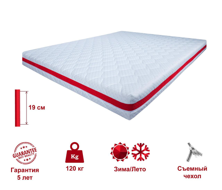 Матрас беспружинный ортопедический Dz-mattress Монтре зима/лето 140х190 ...