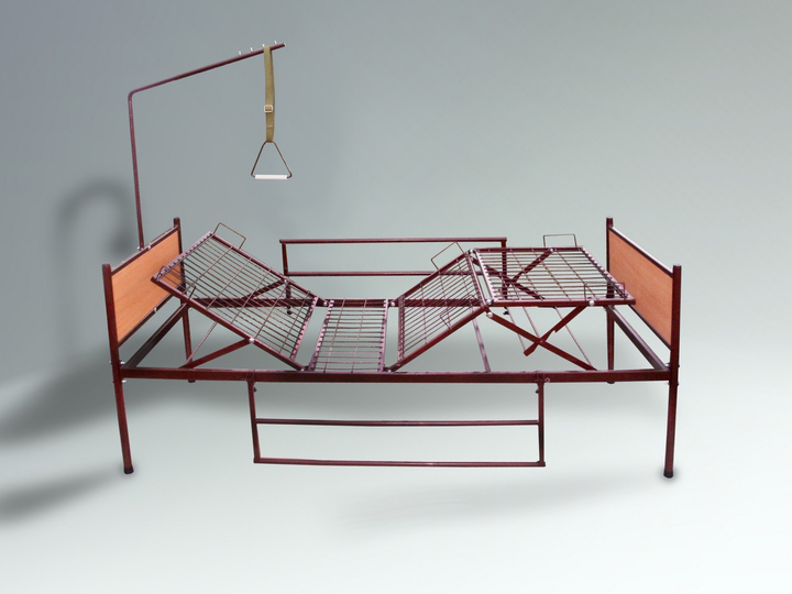Ліжко функціональна чотирьохсекційна Profmetall з дерев'яною спинкою в повній комплектації (АК 021) - зображення 2