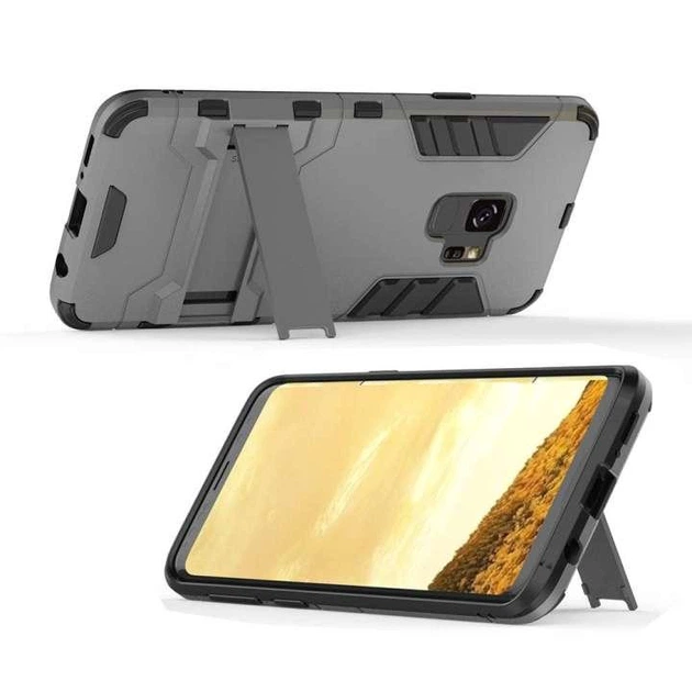 Чохол Iron для Samsung Galaxy S9 / G960 протиударний бампер Броня Gray Без бренду - Фото 2 Чохол Iron для Samsung Galaxy S9 / G960 протиударний бампер Броня Gray Без бренду - зображення 2