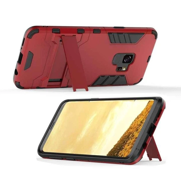 Чехол Iron для Samsung Galaxy S9 / G960 противоударный бампер Броня Red - Фото 2 Чехол Iron для Samsung Galaxy S9 / G960 противоударный бампер Броня Red - изображение 2