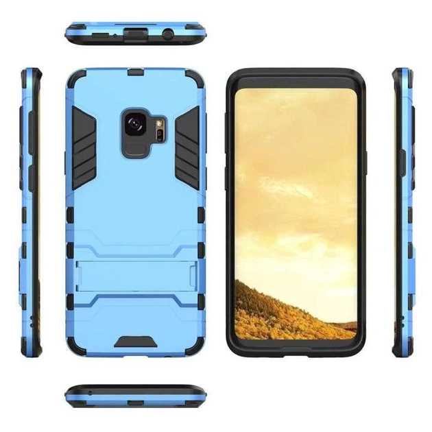 Чехол Iron для Samsung Galaxy S9 / G960 противоударный бампер Броня Blue - Фото 4 Чехол Iron для Samsung Galaxy S9 / G960 противоударный бампер Броня Blue - изображение 4