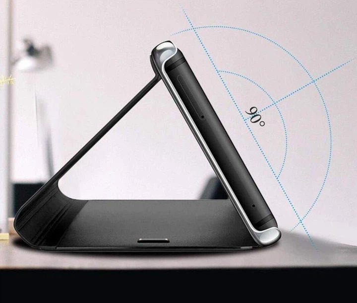 Чехол Mirror для Xiaomi Redmi 8A книжка зеркальная Clear View Black - изображение 5
