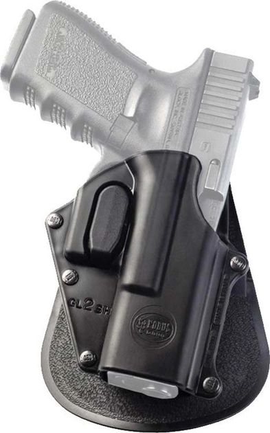 Кобура Fobus для Glock 17/19 поворотная с поясным фиксатором/кнопкой фиксации скобы спускового крючка. 23702315 - изображение 1