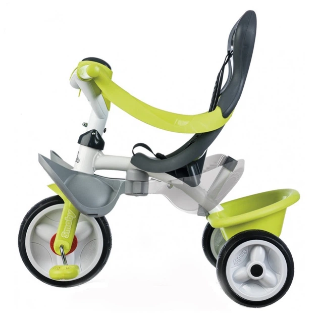 Велосипед трехколесный Smoby Baby Balade Зеленый металлический с EVA колесами и багажной корзиной - Фото 3 Велосипед трехколесный Smoby Baby Balade Зеленый металлический с EVA колесами и багажной корзиной - изображение 3