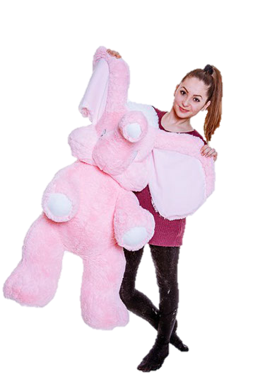 Большая игрушка Алина Слон 120 см розовый - изображение 3