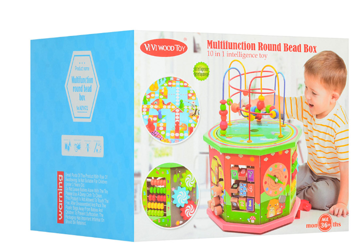 Детский развивающий куб Vi Vi Wood Toy MZY-862 10в1 - изображение 4