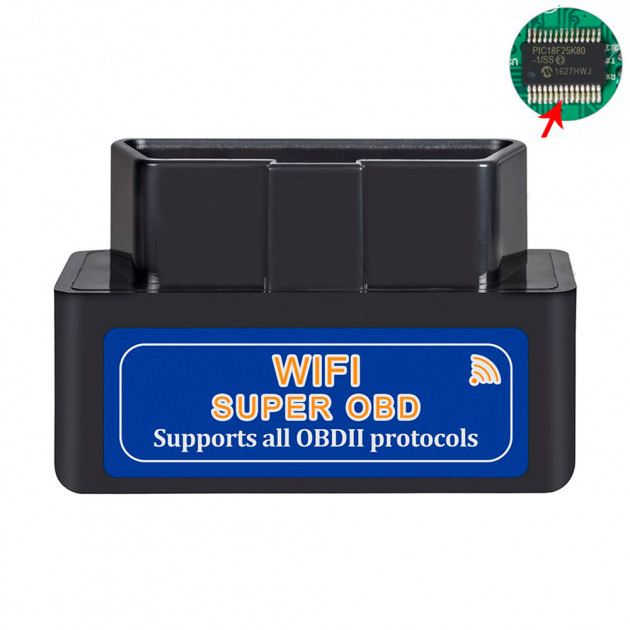 Автомобильный сканер OBD2 ELM327 v1.5 WIFI (Полная версия) (PIC18F25K80 ...