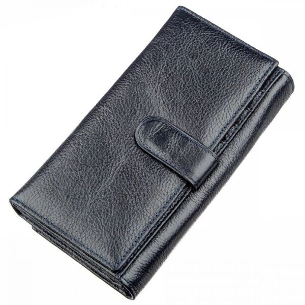 Женский тёмно-синий кошелёк-визитница из натуральной кожи ST Leather 18880 Темно-синий - Фото 2 Женский тёмно-синий кошелёк-визитница из натуральной кожи ST Leather 18880 Темно-синий - изображение 2