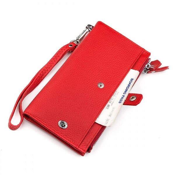 Женский кожаный кошелек ST Leather 18381 (ST420) Красный - изображение 4
