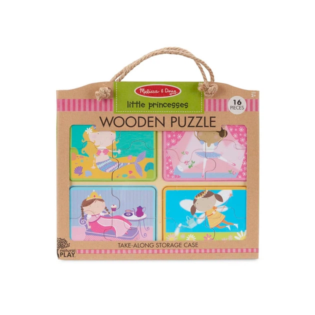 Деревянные пазлы в футляре Natural Play Wooden Puzzle: Little Princesses Маленькие принцессы Melissa & Doug MD31365 - Фото 7 Деревянные пазлы в футляре Natural Play Wooden Puzzle: Little Princesses Маленькие принцессы Melissa & Doug MD31365 - изображение 7