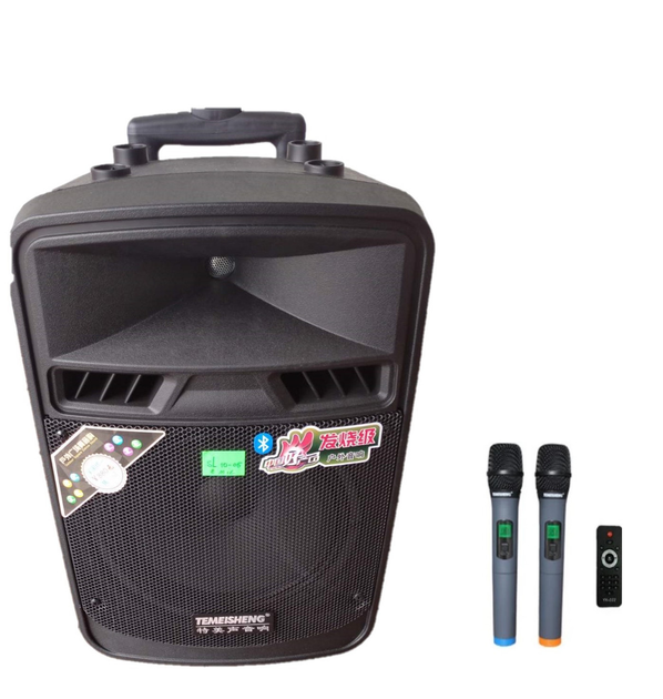 Аккумуляторная колонка с двумя микрофонами Temeisheng SL 10-05 / 150W ...