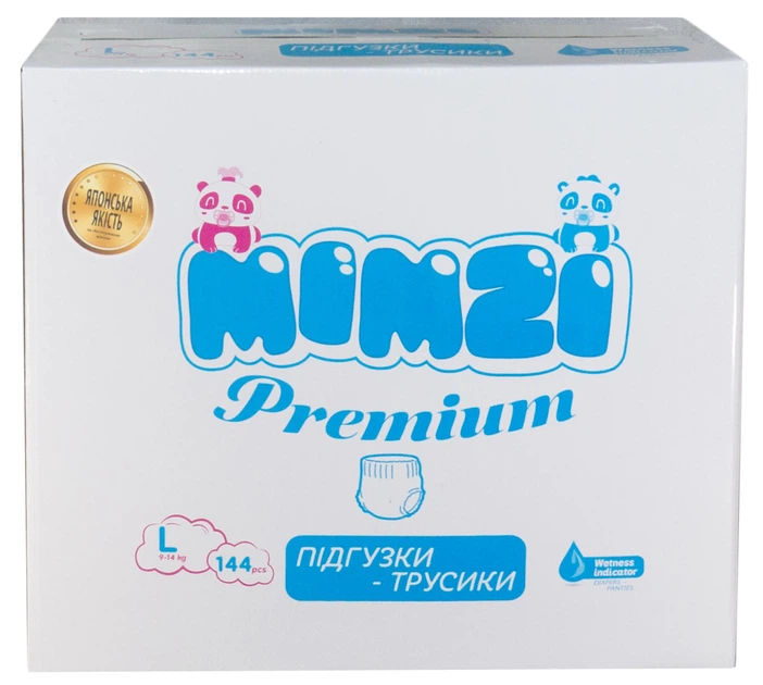 Подгузники-трусики Mimzi L 9-14 кг 48 шт х 3 упаковки (MPL3) (4820209800130/4820209800302) - изображение 7