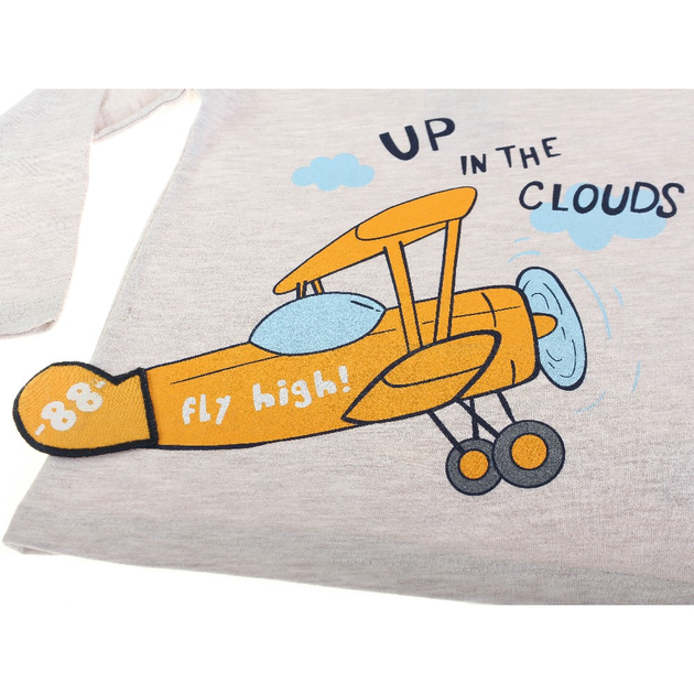 Футболка с длинным рукавом для мальчика BREEZE 13524-D 92 см м-бежевый ...