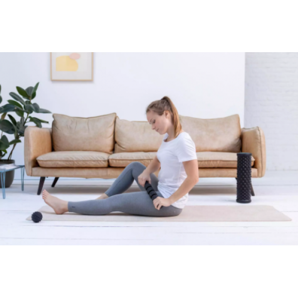 Массажный Набор 3в1 Ролик Мячик Палка APTONIA Foam Roller для Самомассажа Черный - изображение 5