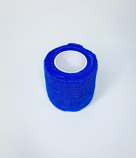 Бинт эластичный Coban фиксирующий самоскрепляющийся Кобан синий 5 см х 4,5 м - изображение 2