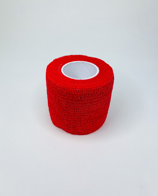 Бинт еластичний Coban фіксуючий самозакріплюючий Кобан червоний 5 см х 4,5 м - зображення 1