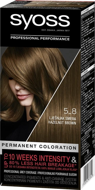 Стойкая краска для волос Syoss 5-8 Ореховый Светло-каштановый 115 мл (9000100633345) - изображение 1